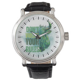 Stierdesign | Erinnerung | Motivation Armbanduhr