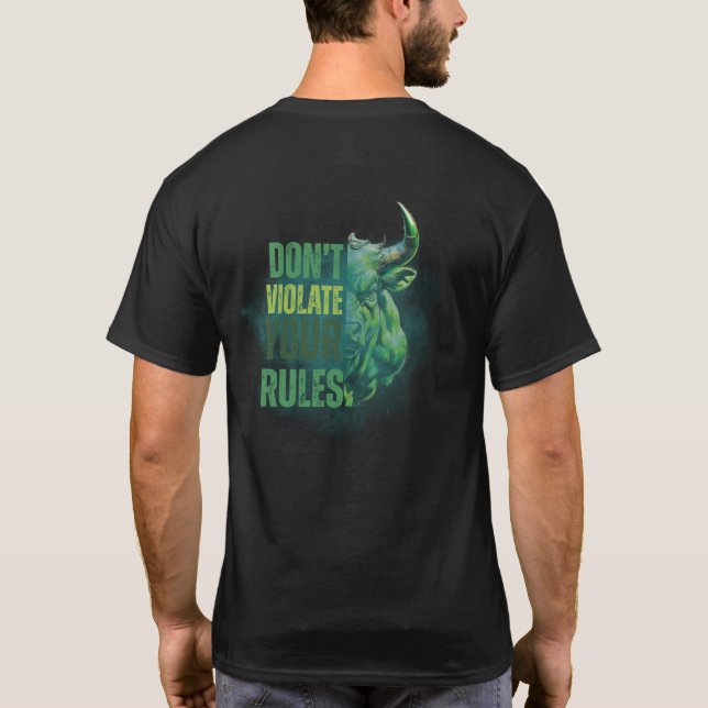 Stierdesign | Erinnerung | Motivation T-Shirt (Rückseite)