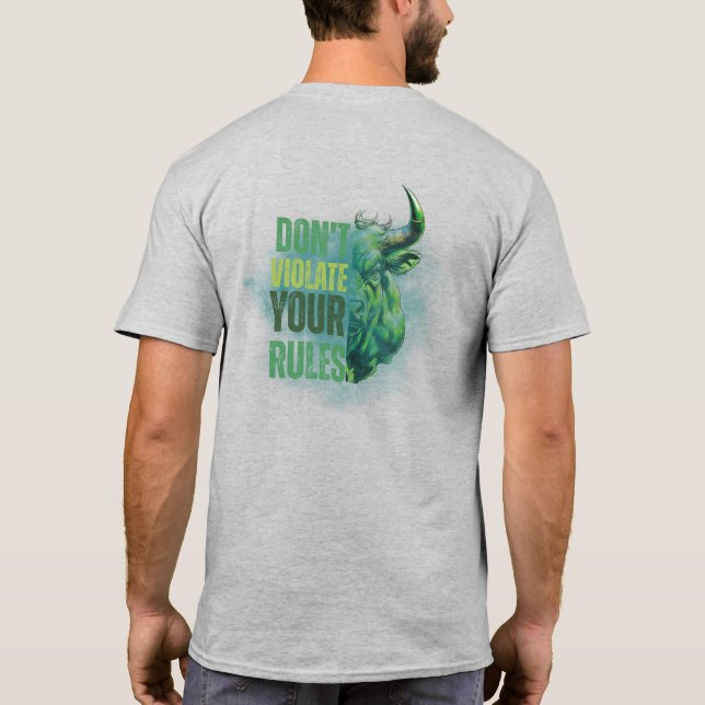 Stierdesign | Erinnerung | Motivation T-Shirt (Rückseite)