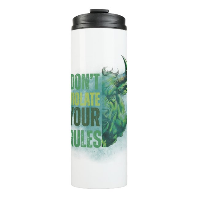Stierdesign | Erinnerung | Motivation Thermosbecher (Vorderseite)