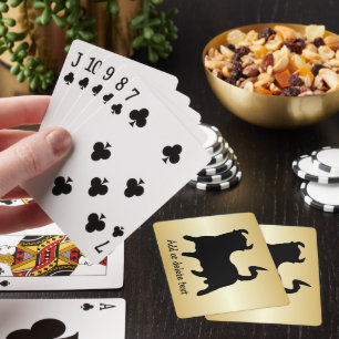 Stierdesign Hintergrund in beliebiger Farbe person Spielkarten