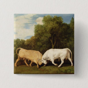 StiereFighting Georges Stubbs  , 1786 (Öl auf Button