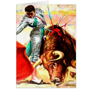 Stierkampf Bull Fight Vintage Poster Kunst Leere N