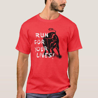 Stierlaufentwurf Sans Fermin: Laufen Sie für Ihre T-Shirt
