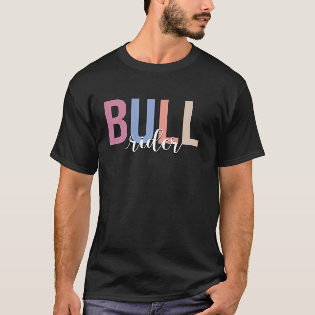 Stierreiter Stierreiten Cowboy T-Shirt (Vorderseite)