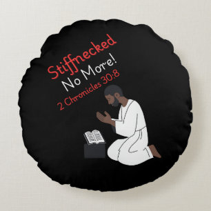 'Stiffnecke no more' hebräisches israelisches Desi Rundes Kissen