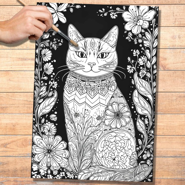 Stift Art Cat 1 Decoupage Paper Seidenpapier (Von Creator hochgeladen)
