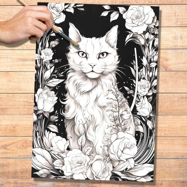 Stift Art Cat 3 Decoupage Paper Seidenpapier (Von Creator hochgeladen)