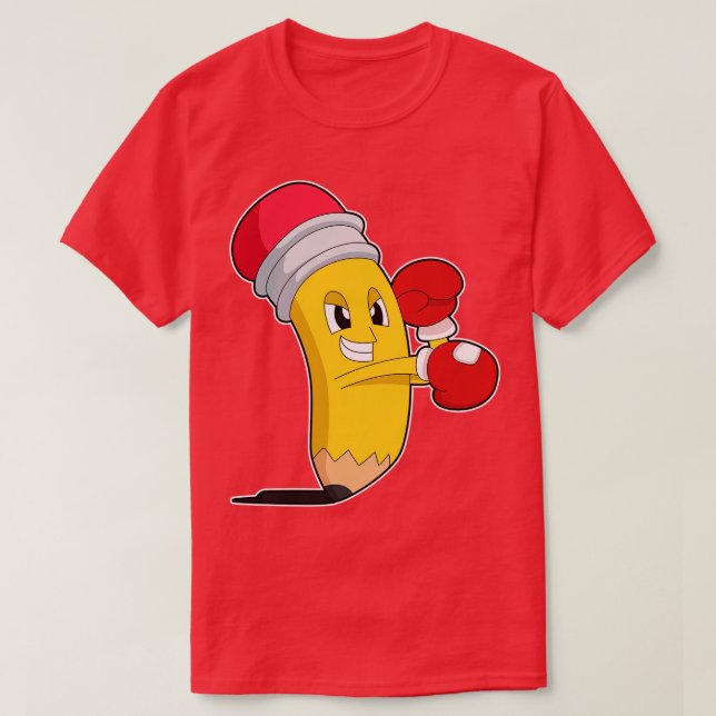 Stift Boxer Boxhandschuhe T-Shirt (Design vorne)
