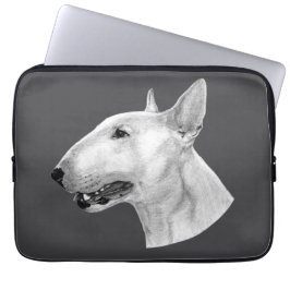 Stift Bull Terrier zeichnend Laptopschutzhülle