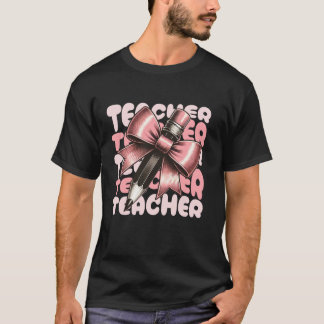 Stift Coquette Bow Lehrer Bewertung zurück zu S T-Shirt