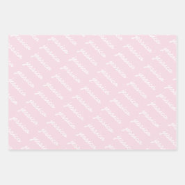 Stift für Ihren Namen hinzufügen | Lavender Cursiv Geschenkpapier Set