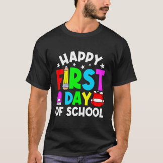 Stift glücklicher erster Tag der Schulbewertung zu T-Shirt