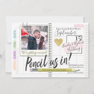 Stift im Bullet Journal Calendar Foto Save The Date
