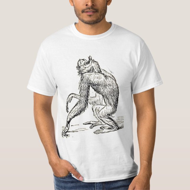 Stift Ink Art Young Ape T-Shirt (Vorderseite)