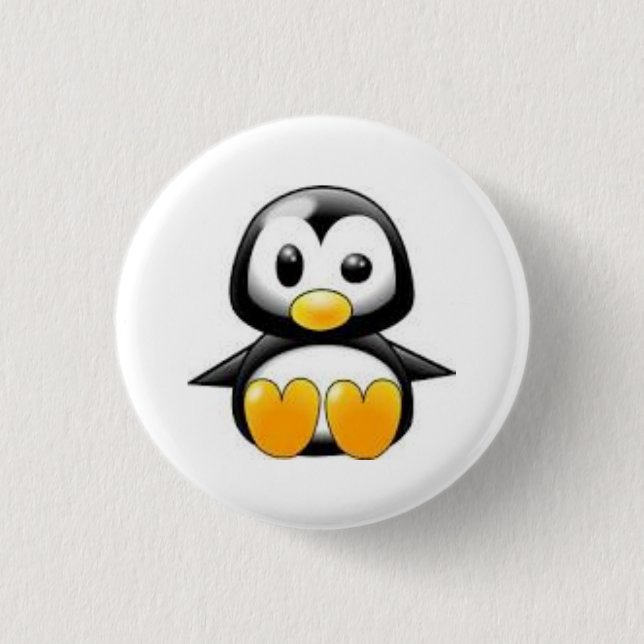stift lebhafter Pinguin Button (Vorderseite)