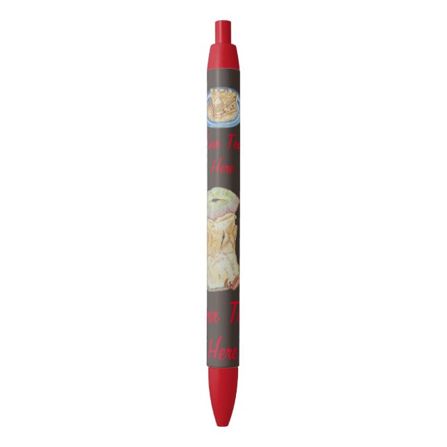 Stift mit Apfelkern, Apfelkuchen und niedlichem Ma (Vorderseite Vertikal)