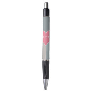 Stift mit Herz-Muster und individuellem Monogramm