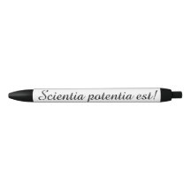 Stift mit lateinischem Sprichwort (Wissen ist