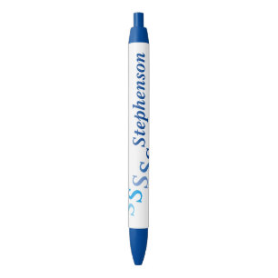 Stift - Name und gestufter Anfangsbuchstabe in Bla