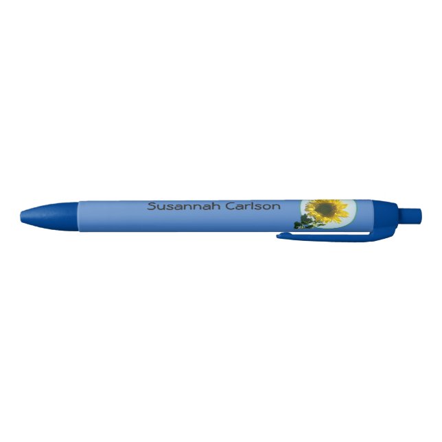 Stift - Sonnenblume und Name (Unterseite)