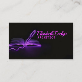 Stift und Buch: Symbole der Erkenntnis und Schöpfu Visitenkarte