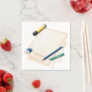 Stift und Papier Napkins Serviette