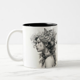 Stift zeichnend niedlich modernes Design Zweifarbige Tasse