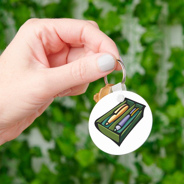 Stifte in einem Kasten Schlüsselanhänger (Von Creator hochgeladen)