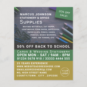 Stifte, Schreibwaren und Bürobedarf, Stationer Flyer