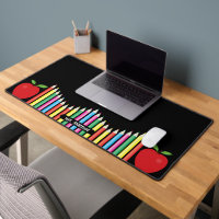 Stifte und Red Apple Teacher Desk Mat