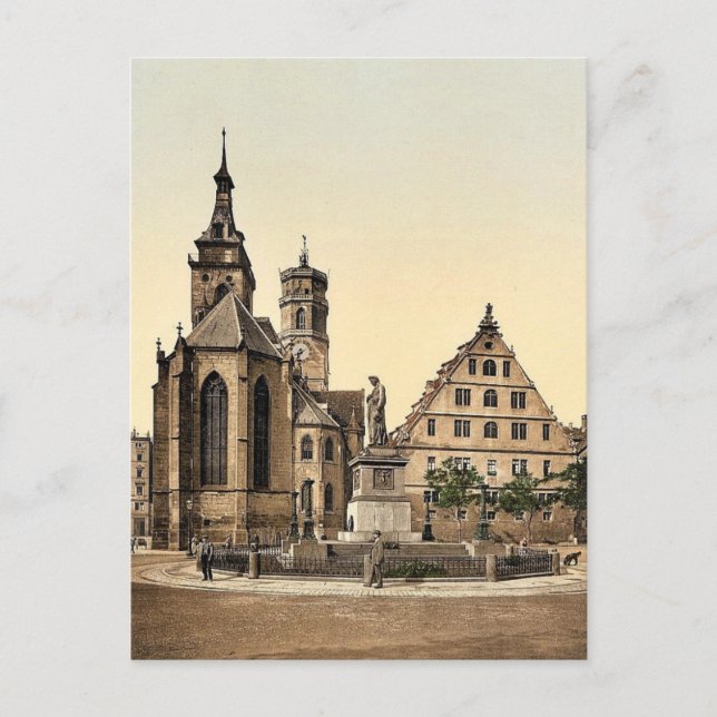 Stiftkirche, Stuttgart, Wurtemburg, selten P Postkarte (Vorderseite)