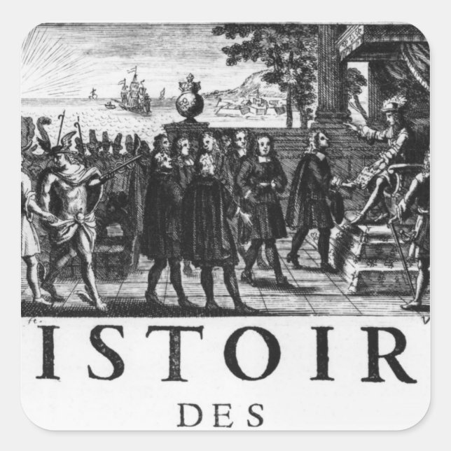 Stiftung von Louis XIV, König von Frankreich Quadratischer Aufkleber (Vorderseite)