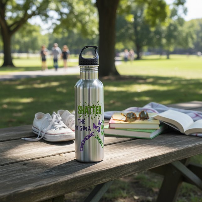 Stigma abschüttern - Wasserflasche für psychische  Edelstahlflasche (Von Creator hochgeladen)