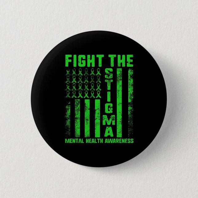 Stigma Mental Health Awareness Depression Anxi Button (Vorderseite)
