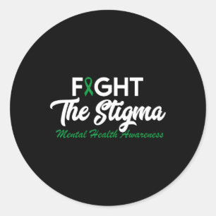 Stigma psychische Gesundheitsprobleme psychische G Runder Aufkleber