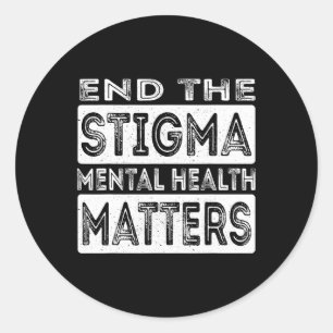 Stigma psychische Gesundheitsprobleme psychische G Runder Aufkleber
