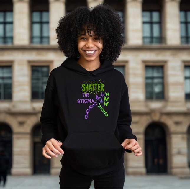 Stigma zerschlagen - Psychische Gesundheit Hoodie (Von Creator hochgeladen)