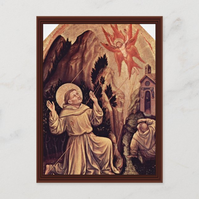 Stigmatisierung des hl. Franziskus Postkarte (Vorderseite)