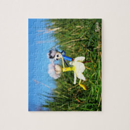 Stijldansende Fubby's in Narcissen jurk. Puzzle