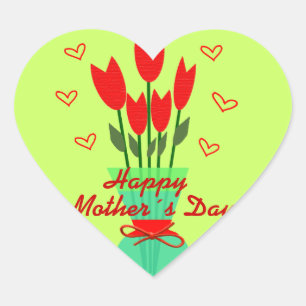 Stiker Heart to Mothers Day Herz-Aufkleber
