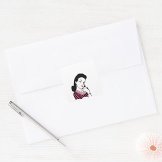 Stikers Quadratischer Aufkleber