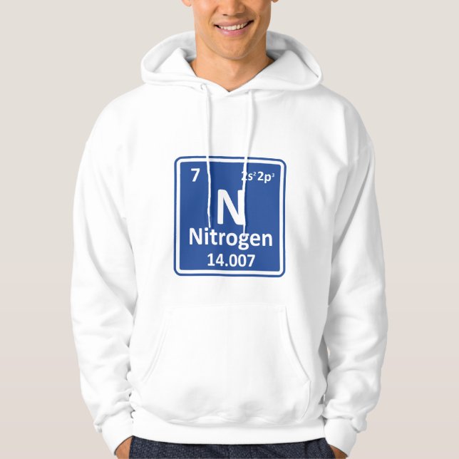 Stikstof Nitro chemisch 7 element. Co2 uitstoot. Hoodie (Vorderseite)