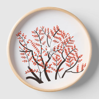 Stil: 10" Rundwand mit schwarzem Holzrahmen Uhr