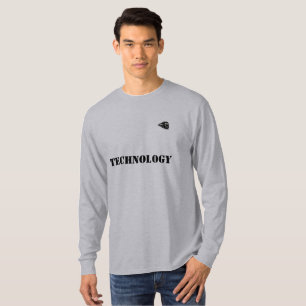 Stil: Basic-Langarm-T-Shirt Bequem T-Shirt