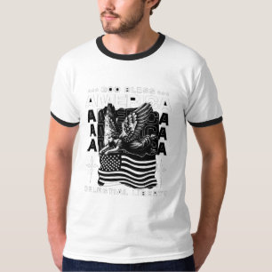 Stil: Basic Ringer T-Shirt für Herren Retro ist zu