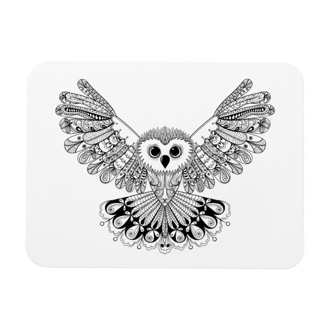 Stil Black Owl Magnet (Horizontal)