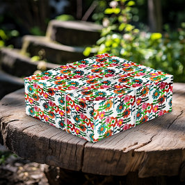 Stil-Blume der 1970er Jahre Geschenkpapier