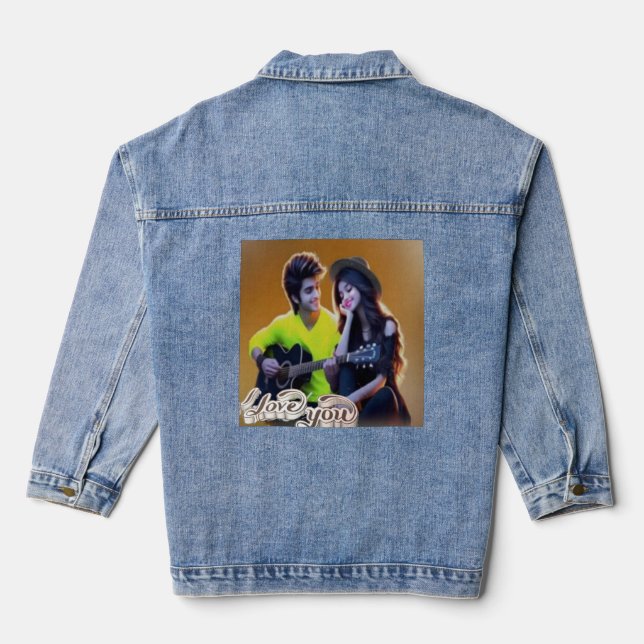 Stil: Damenkleidung (Jean Jacket) Jeansjacke (Rückseite)