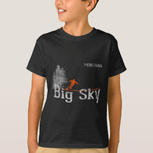 Stil der 80er Jahre Big Sky Montana Vintag Skiing  T-Shirt